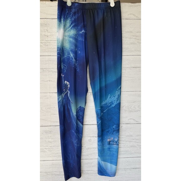 Let It Go! Disney Frozen Women's Ladies All Over Print Leggings Small - Picture 1 of 12